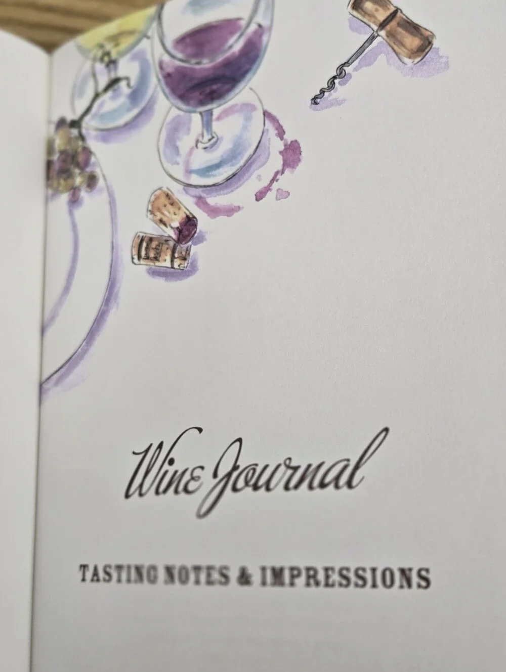 Wine Journal Hard Cover NWOT